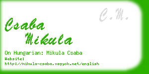 csaba mikula business card
